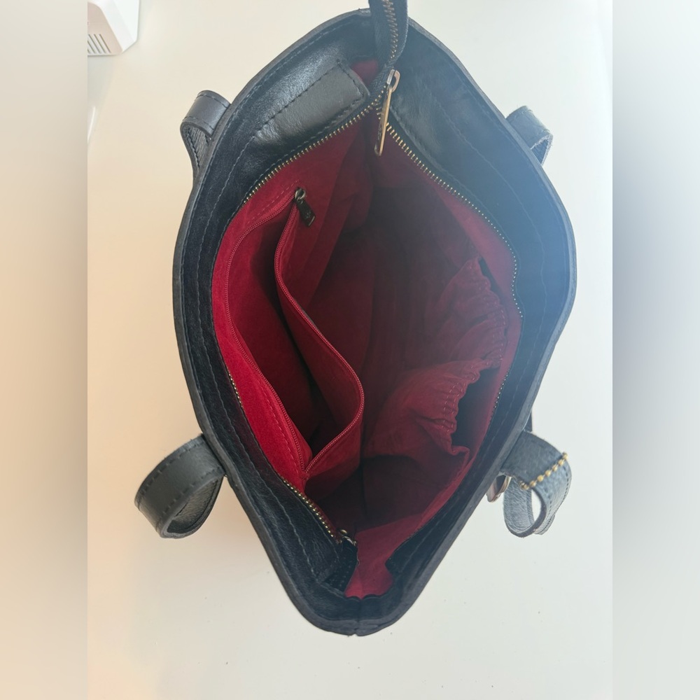 Patricia Nash Black and Red Floral Tote - Picture 6 of 16